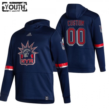 Kinder Eishockey New York Rangers Custom 2020-21 Reverse Retro Pullover Hooded Sweatshirt